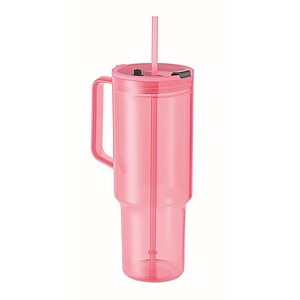 RPET tumbler 1200ml, transparent pink