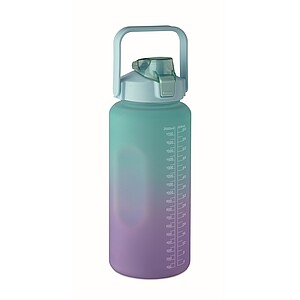 RPET water bottle 2000ml, turquoise