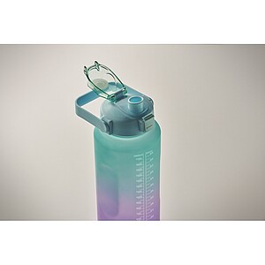 RPET water bottle 2000ml, turquoise