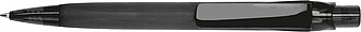 Rubberized ball pen, black