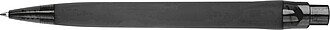 Rubberized ball pen, black