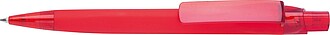 Rubberized ball pen, red