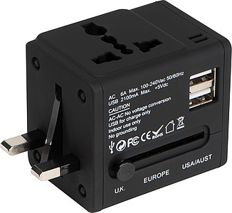 Rubberized travel adapter
