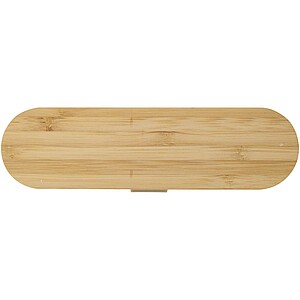 Runa cutlery set with bamboo lid, dark sand