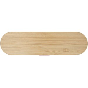 Runa cutlery set with bamboo lid, light pink