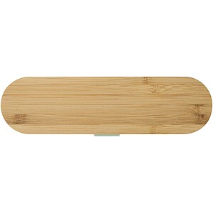 Runa cutlery set with bamboo lid, mint green