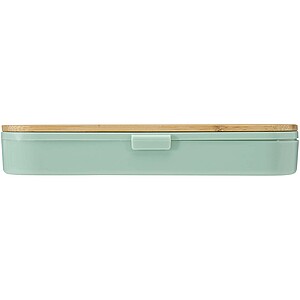 Runa cutlery set with bamboo lid, mint green