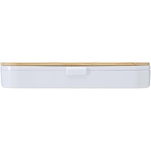 Runa cutlery set with bamboo lid, white