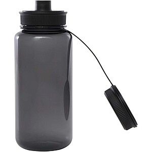 Ryder 900 ml RCS certified RPET sport bottle with multi-function lid, solid black