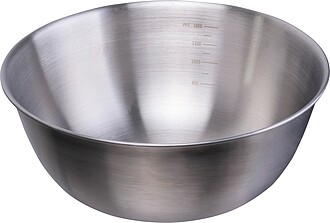 Salad bowl with bamboo lid, 2000 ml, grey