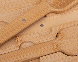 Salad bowl with bamboo lid, 2000 ml, grey