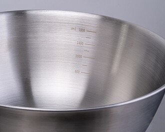 Salad bowl with bamboo lid, 2000 ml, grey