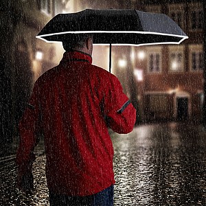 SCHWARZWOLF CRUX Folding automatic umbrella, black