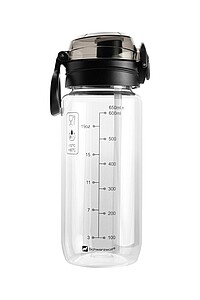 SCHWARZWOLF KARISIMBI Sports tritan bottle, 650 ml, transparent