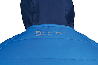 SCHWARZWOLF MODOC jacket, men, blue/orange zipper, XXXL