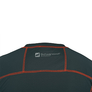 SCHWARZWOLF PASSAT MEN functional T-shirt, red seams, M