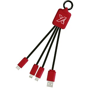 SCX.design C15 quatro light-up cable, mid red