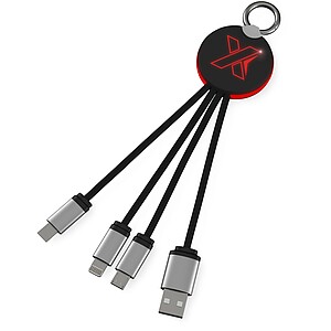SCX.design C16 ring light-up cable, red