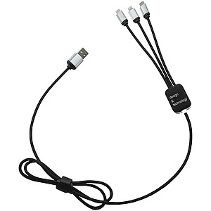 SCX.design C17 easy to use light-up cable, solid black