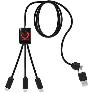 SCX.design C28 5-in-1 extended charging cable, red