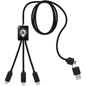 SCX.design C28 5-in-1 extended charging cable, solid black