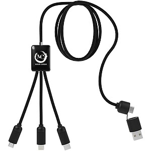 SCX.design C28 5-in-1 extended charging cable, solid black