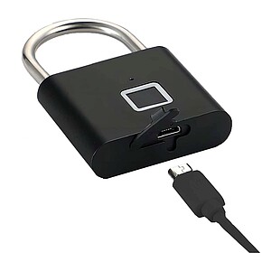 SCX.design T11 smart fingerprint padlock, solid black