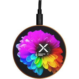 SCX.design W13 10W wooden wireless charging station, brown