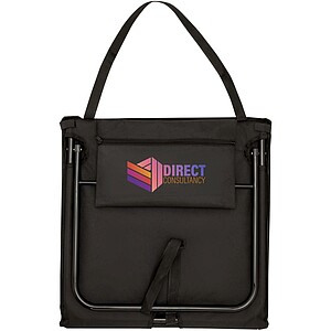 Serene beach lounger, solid black