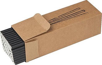 Set of 100 drink straws made of paper