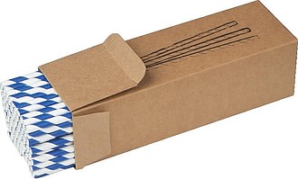 Set of 100 drink straws made of paper