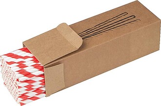 Set of 100 drink straws made of paper