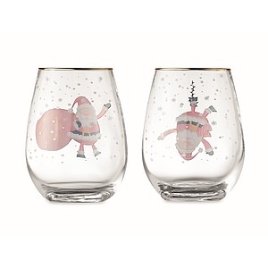 Set of 2 Christmas glasses