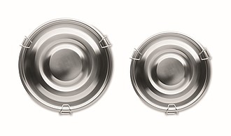 Set of 2 stainless steel boxes