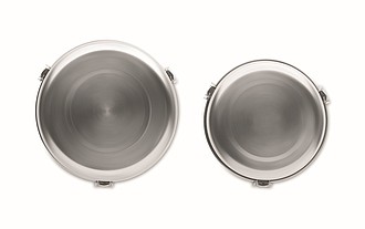 Set of 2 stainless steel boxes