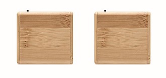 Set of Bamboo wireless speaker