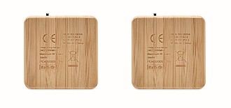 Set of Bamboo wireless speaker