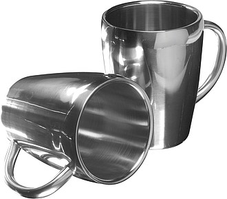Set of two steel mugsSilver