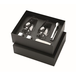 Set of whisky tasting glasses, transparent