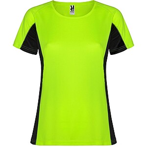 Shanghai short sleeve womens sports t-shirt, fluor green, size M