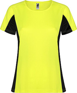 Shanghai short sleeve womens sports t-shirt, fluor yellow, size M