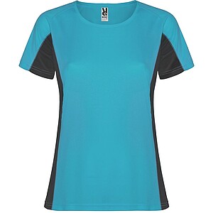 Shanghai short sleeve womens sports t-shirt, turquoise, size M