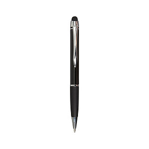 Shiny ballpen with matching coloured rubber grip