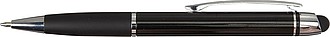 Shiny ballpen with matching coloured rubber grip