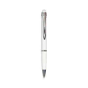 Shiny ballpen with matching coloured rubber grip