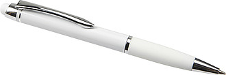 Shiny ballpen with matching coloured rubber grip