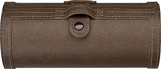 Shoe polishing case, brown