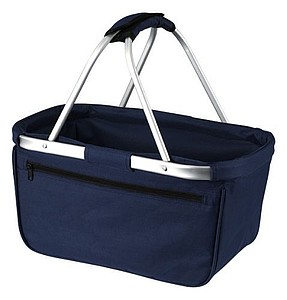 Shopper basket with zip pocket, dark blue