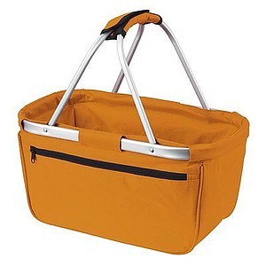 Shopper basket with zip pocket, orange
