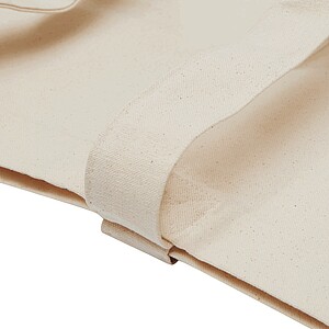 Shopper made of cotton canvas, beige